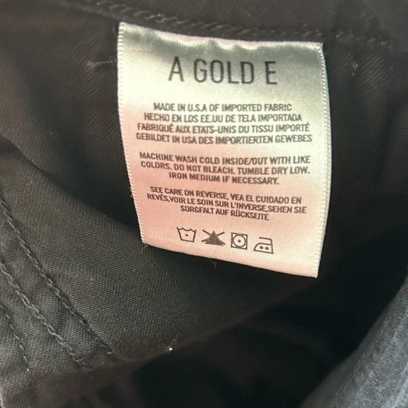 AGOLDE 90s Short Mid Rise Loose Boyfriend-fit cut-off Long Shorts Black 30 - Picture 4 of 9